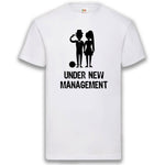 JGA Shirt Bräutigam "Under New Management" - Junggesellenshirts.de