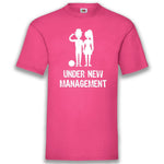 JGA Shirt Bräutigam "Under New Management" - Junggesellenshirts.de