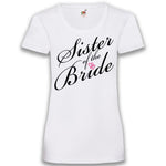 JGA Shirt Schwester "Sister Of The Bride" - Junggesellenshirts.de