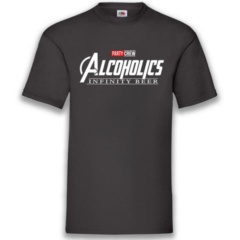 JGA Shirt Team "Alcoholics" - Junggesellenshirts.de