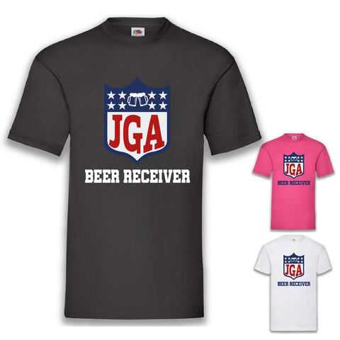 JGA Shirt Team "Beer Receiver" - Junggesellenshirts.de