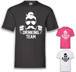 JGA Shirt Team "Hipster Drinking Team" - Junggesellenshirts.de