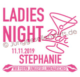 JGA Shirt Team "Ladies Night" - Junggesellenshirts.de