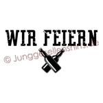 JGA Shirt Team "Wir Feiern" - Junggesellenshirts.de