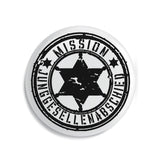 Junggesellenshirts.de Button Weiß / 38mm JGA Buttons "Mission JGA"