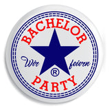 Junggesellenshirts.de Button Weiß / 59mm JGA Buttons "Bachelor Party"