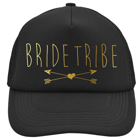 Junggesellenshirts.de Cap Schwarz JGA Cap Team "Bride Tribe" Schwarz