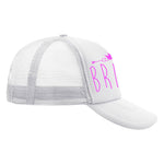 Junggesellenshirts.de Cap Weiß JGA Cap Braut "Bride" Weiß