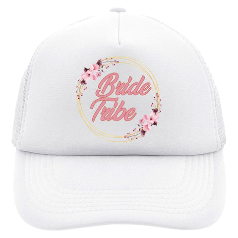Junggesellenshirts.de Cap Weiß JGA Cap "Bride Tribe" Weiß