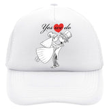 Junggesellenshirts.de Cap Weiß JGA Cap "Yes We Do" Weiß