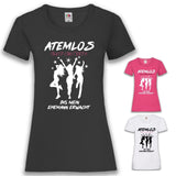 Junggesellenshirts.de Damenshirt JGA Shirt Braut "Atemlos Durch Die Nacht"