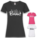Junggesellenshirts.de Damenshirt JGA Shirt Braut "Feuerwerk"