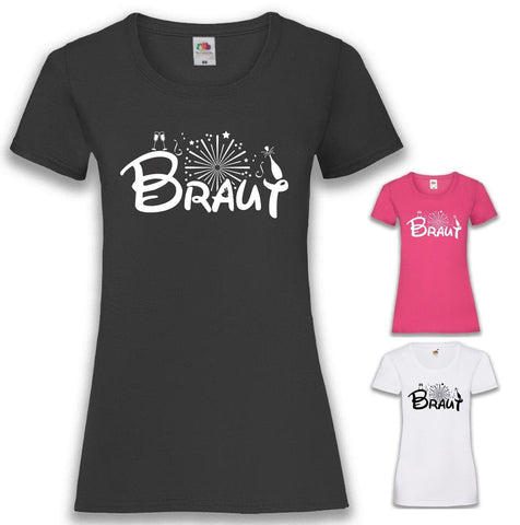 Junggesellenshirts.de Damenshirt JGA Shirt Braut "Feuerwerk"