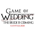 Junggesellenshirts.de Damenshirt JGA Shirt Braut "Game Of Wedding"