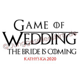 Junggesellenshirts.de Damenshirt JGA Shirt Braut "Game Of Wedding"