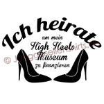 Junggesellenshirts.de Damenshirt JGA Shirt Braut "High Heels"