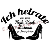 Junggesellenshirts.de Damenshirt JGA Shirt Braut "High Heels"