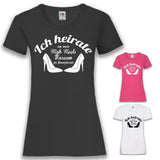 Junggesellenshirts.de Damenshirt JGA Shirt Braut "High Heels"