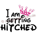 Junggesellenshirts.de Damenshirt JGA Shirt Braut "I Am Getting Hitched"