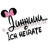 Junggesellenshirts.de Damenshirt JGA Shirt Braut "Juhhuuu..."