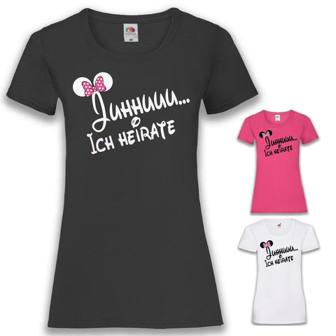 Junggesellenshirts.de Damenshirt JGA Shirt Braut "Juhhuuu..."