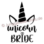 Junggesellenshirts.de Damenshirt JGA Shirt Braut "Unicorn Bride"
