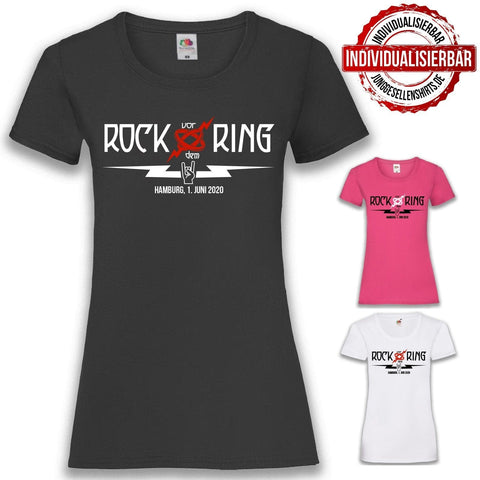 Junggesellenshirts.de Damenshirt JGA Shirt "Rock Vor Dem Ring"