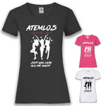Junggesellenshirts.de Damenshirt JGA Shirt Team "Atemlos Durch Die Nacht"