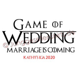 Junggesellenshirts.de Damenshirt JGA Shirt Team "Game Of Wedding"