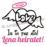 Junggesellenshirts.de Damenshirt JGA Shirt Team "Love Is In The Air"