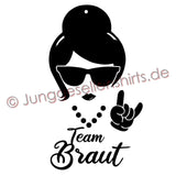 Junggesellenshirts.de Damenshirt JGA Shirt Team "Team Braut Rock 'n' Roll"