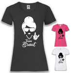 Junggesellenshirts.de Damenshirt JGA Shirt Team "Team Braut Rock 'n' Roll"
