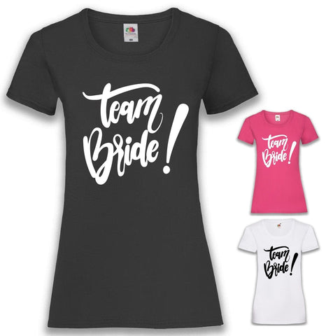 Junggesellenshirts.de Damenshirt JGA Shirt Team "Team Bride"
