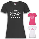 Junggesellenshirts.de Damenshirt JGA Shirt Team "Team Bride"