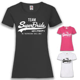 Junggesellenshirts.de Damenshirt JGA Shirt Team "Team Superbride"