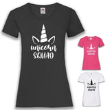 Junggesellenshirts.de Damenshirt JGA Shirt Team "Unicorn Squad"