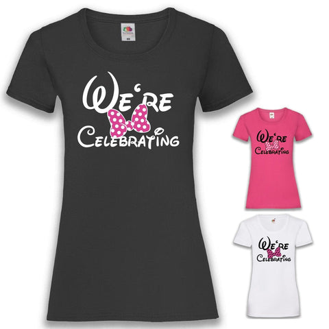 Junggesellenshirts.de Damenshirt JGA Shirt Team "We're Celebrating"