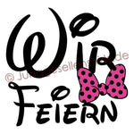 Junggesellenshirts.de Damenshirt JGA Shirt Team "Wir Feiern"