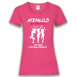 Junggesellenshirts.de Damenshirt XS / Fuchsia JGA Shirt Braut "Atemlos Durch Die Nacht"