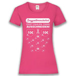 Junggesellenshirts.de Damenshirt XS / Fuchsia JGA Shirt Braut "Erst Zahlen, Dann Ausschneiden!"
