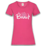 Junggesellenshirts.de Damenshirt XS / Fuchsia JGA Shirt Braut "Feuerwerk"