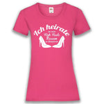 Junggesellenshirts.de Damenshirt XS / Fuchsia JGA Shirt Braut "High Heels"