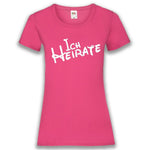 Junggesellenshirts.de Damenshirt XS / Fuchsia JGA Shirt Braut "Ich Heirate" Basic Variante