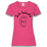 Junggesellenshirts.de Damenshirt XS / Fuchsia JGA Shirt Braut "Ich Heirate" Unicorn