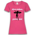 Junggesellenshirts.de Damenshirt XS / Fuchsia JGA Shirt Braut "Noch Einmal Teufel Sein"