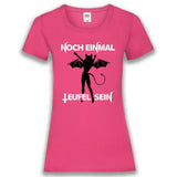 Junggesellenshirts.de Damenshirt XS / Fuchsia JGA Shirt Braut "Noch Einmal Teufel Sein"