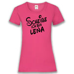Junggesellenshirts.de Damenshirt XS / Fuchsia JGA Shirt Braut "Scheiße"
