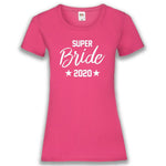 Junggesellenshirts.de Damenshirt XS / Fuchsia JGA Shirt Braut "Superbride"
