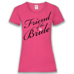 Junggesellenshirts.de Damenshirt XS / Fuchsia JGA Shirt Friend "Friend Of The Bride"
