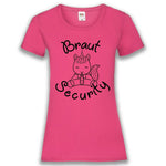 Junggesellenshirts.de Damenshirt XS / Fuchsia JGA Shirt Team "Braut Security" Unicorn